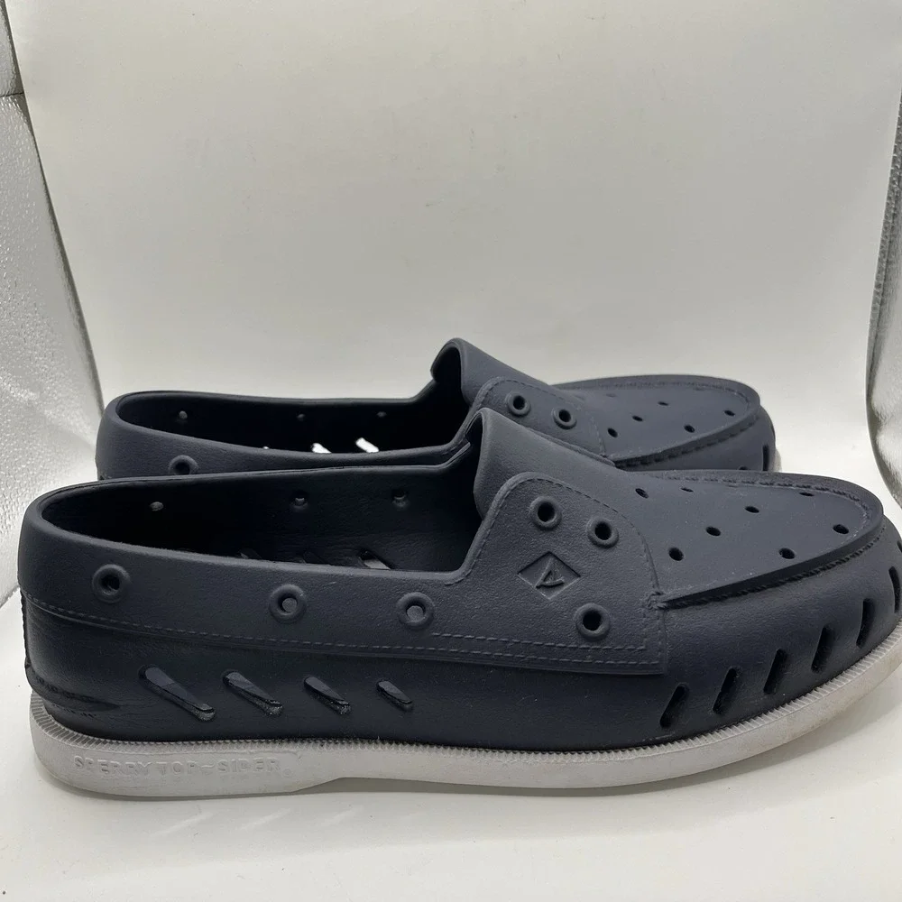 Sperry Men's 10 Topsiders Rubber Navy